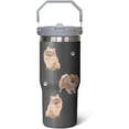 thumbnail image 3 of Pomeranian Gift for Dog Lover,30 oz Pomeranian Tumbler Stainless Steel Insulated with Handle (Pomeranian-Black, 30 oz), 3 of 6