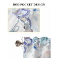 thumbnail image 6 of Octopus Coastal 2 Panel Kitchen Curtains for Small Windows, Summer Nautical Starfish Coral Ocean Bathroom Tier Curtain, Short Window Treatment for Bedroom/Living Room 55"x24", 6 of 6