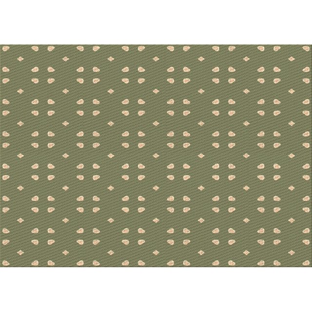 Ahgly Company Tapis d'Intérieur Lavables en Machine, Rectangles, Espace Vert, 7' x 10'