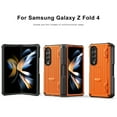 thumbnail image 4 of TECH CIRC Case for Samsung Galaxy Z Fold 4 Compatible with MagSafe, Heavy Duty Rugged PC Shockproof Hinge Protection Cover with Hidden Bracket Screen Protector S Pen Holder Galaxy Z Fold 4 Case,Orange, 4 of 7