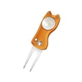 thumbnail image 1 of facefd Golf Pitch Divot Repair Switchblade Ball Marker Groove Cleaner Orange, 1 of 5