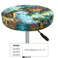 thumbnail image 2 of Whimsical Treehouse Painting Round Bar Stool Seat Covers, Elastic Round Chair Cover Stool Seat Slipcover Bar Stool Cushions Round Pad for 12-14 inch, 2 of 5
