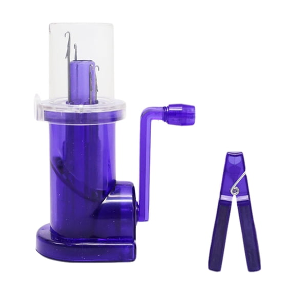 2026 New i Cord Knitting Machine Rope Knitting Mill Mid End Braiding Machine Ceiling Style Double Guide Mouth Groove Upgraded Weaving Artifact Yarn Rope DIY Tool - Purple