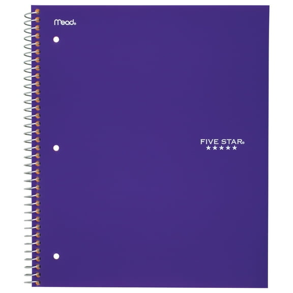 Five Star Wirebound Notebook, 1 Subject, Wide Ruled