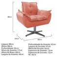 thumbnail image 5 of Sillón Odette B base de metal - Coral WEIK Odette, 5 of 5