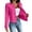 Hot Pink, variant on Womens Cropped Lightweight Jackets Crew Neck Long Sleeve Lined Business Work Blazer Dressy Casual Solid Color Fall Cardigan