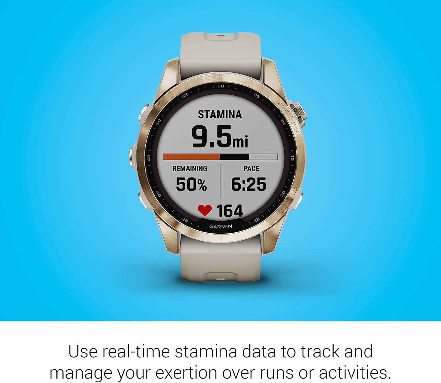 Fenix 7S Multisport GPS Watch, Silver with Whitestone Band
