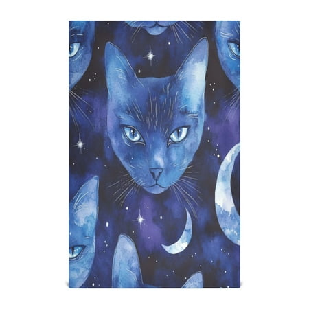 

Kitchen Towel 28x18 Inches x1，Plate Towel Decorative Towel Napkin Tea Towel Tea Towels For Kitchen Dish Cloths & Dish Towels Moonlight Pretty Cat