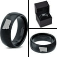 thumbnail image 4 of Tungsten Montana The Treasure State Band Ring 8mm Men Women Comfort Fit Black Dome Polished, 4 of 4