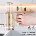 thumbnail image 3 of 2 Pack Replacement Lid for Stanley 40 oz Quencher H2.0 & ProTour, Flip Straw Tumbler Lid for Stanley Cup, Leakproof, No Spill & Easy to Use Reusable Tumbler Cover (Cream), 3 of 7