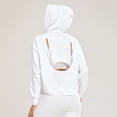 thumbnail image 1 of Sudadera deportiva con capucha para mujer, bolsillo trasero abierto, abertura lateral, manga larga, Abanopi Sudadera con capucha atlética de las mujeres, 1 of 7