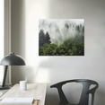 thumbnail image 4 of Nawypu Misty Forest Wall Art Green Nature Mountain Landscape Wall Decor for Living Room Nordic Foggy Pine Tree Scenic Canvas Prints Picture Painting Artwork for Bathroom Bedroom Modern Home Decoration, 4 of 5