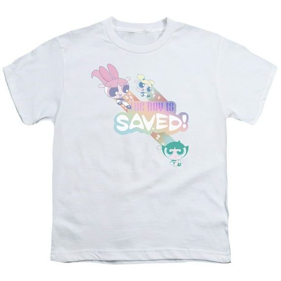 Powerpuff Girls - The Day Is Saved - Youth Short Sleeve Shirt - X-Large