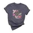 thumbnail image 2 of jsaierl Valentines Day Shirts Women Plus Size Love Heart Graphic Tees Casual Short Sleeve Blouse Round Neck Holiday T-shirt Tops Valentines Day Gifts for Women, 2 of 6