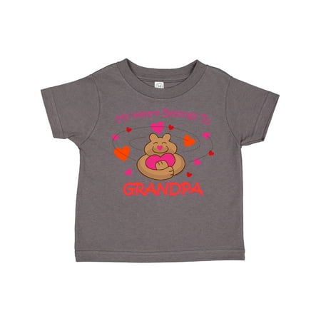 

Inktastic Heart Belongs to Grandpa Gift Toddler Toddler Girl T-Shirt