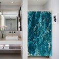 thumbnail image 3 of Dark Blue Marble Shower Curtains Turquoise Gold Foil Texture Abstract Ocean Ink Art Shower Curtain Sets with Hooks Waterproof Fabric for Bathroom Bathtub Decor, 36x72 Inch, 3 of 6