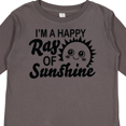 thumbnail image 4 of Inktastic Im a Happy Ray of Sunshine with Happy Sun Boys or Girls Long Sleeve Toddler T-Shirt, 4 of 5