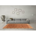 thumbnail image 3 of Ahgly Company Indoor Square Abstract Orange Modern Area Rugs, 4' Square, 3 of 4