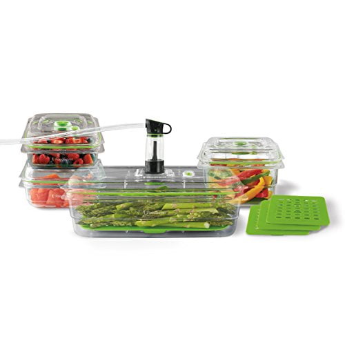FoodSaver Vacuum Sealed Fresh Containers,4Piece Bundle Plus 4 Trays