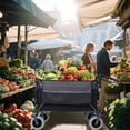 thumbnail image 4 of Olurrisa Multi-Functional Push-Pull Folding Wagon Cart with Rotating Handle & 9"x4" Beach Tires for Camping & Beach –300L XL Heavy-Duty, Large Capacity for Transport, Groceries, and Outdoor Use, 4 of 8