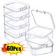 thumbnail image 2 of Mini caja cuadrada transparente para almacenamiento de joyas, contenedor de embalaje para pendientes, anillos, cuentas, recolección de artículos pequeños, 60/24/12/6 piezas, 2 of 4