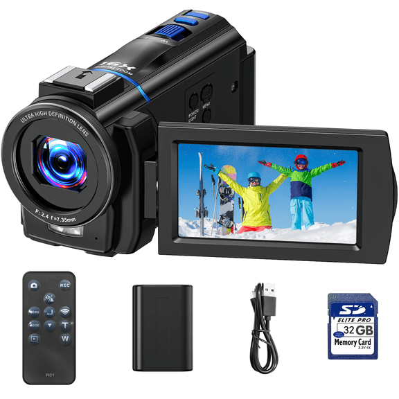 🔥4K Video Camera 48MP Camcorder 16x Digital DV Zoom IR Night Vision Touchscreen