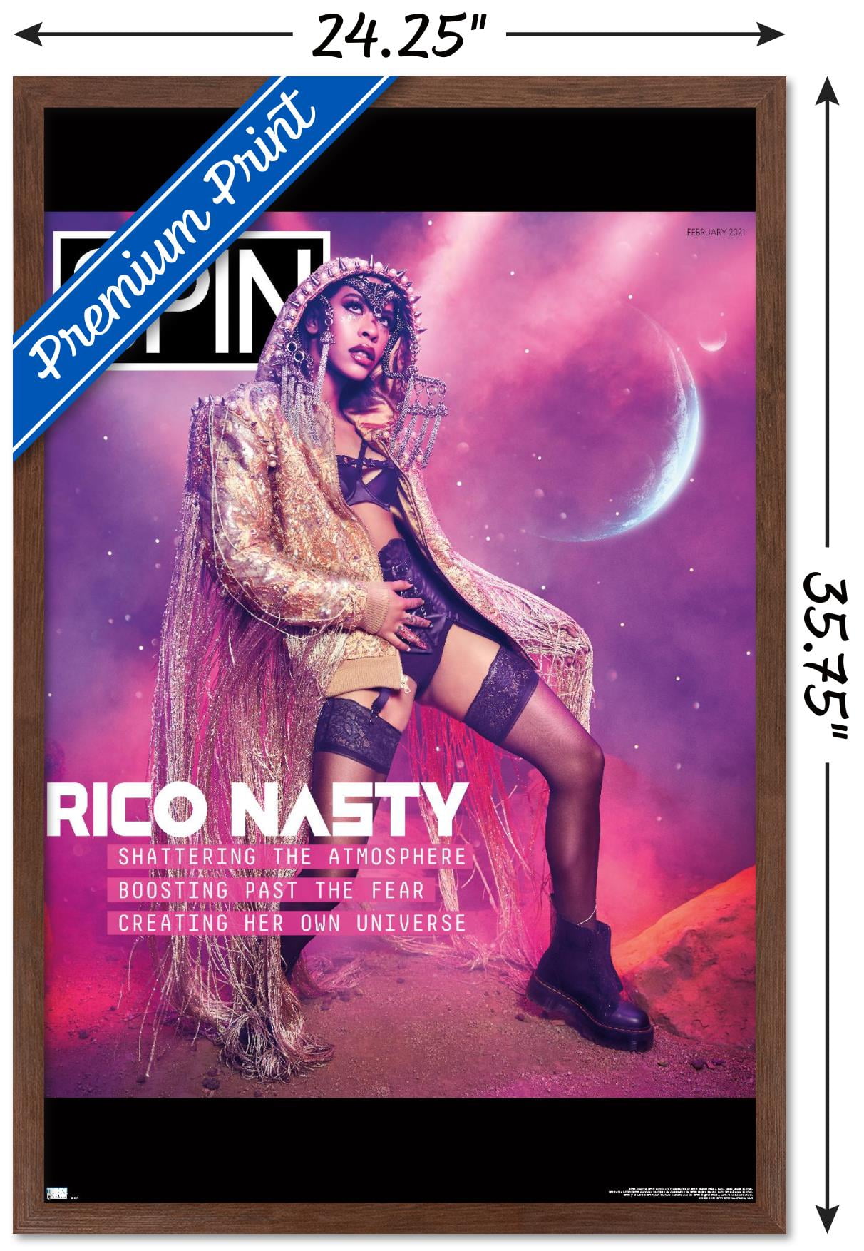 SPIN Magazine - Rico Nasty 21 Wall Poster, 22.375" x 34" Framed