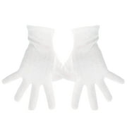 White 100% Cotton Gloves for Eczema Small Bulk 12 Pairs,Thin Dry Hand Therapy Gloves Moisturizing Women Night Sleeping