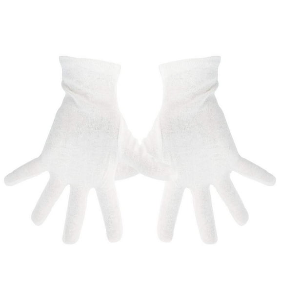 White 100% Cotton Gloves for Eczema Small Bulk 12 Pairs,Thin Dry Hand Therapy Gloves Moisturizing Women Night Sleeping