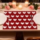 thumbnail image 4 of Manteles individuales de San Valentín con estampado de corazones y letras | Manteles individuales de lino | Manteles individuales aislantes rojos para fiestas navideñas, decoración de comedores y, 4 of 5