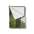 thumbnail image 2 of Central America Soft Flannel Fleece Blanket, Suspended Bridge at Natural Rainforest Park in Costa Rica Natural Landscape, Cozy Plush for Indoor and Outdoor Use, 60" x 80", Multicolor, by Ambesonne, 2 of 6