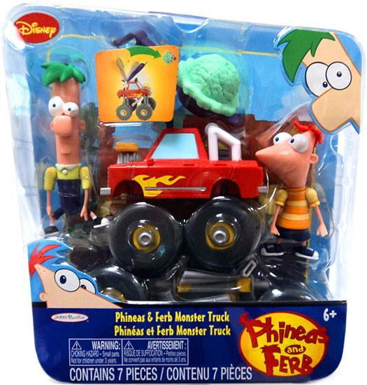 Disney Phineas and Ferb Phineas & Ferb Monster Truck Figure 2-Pack - Walmart.com - Walmart.com