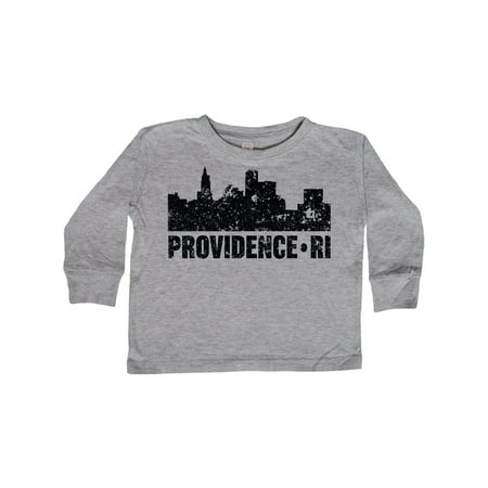 

Inktastic Providence Skyline Grunge Gift Toddler Boy or Toddler Girl Long Sleeve T-Shirt