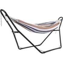 Towallmark Portable Heavy-Duty Steel Hammock Stand, 130 * 40 * 51in, 550 lb Capacity, Adjustable Hanging Options, Suitable for Indoor and Outdoor Use