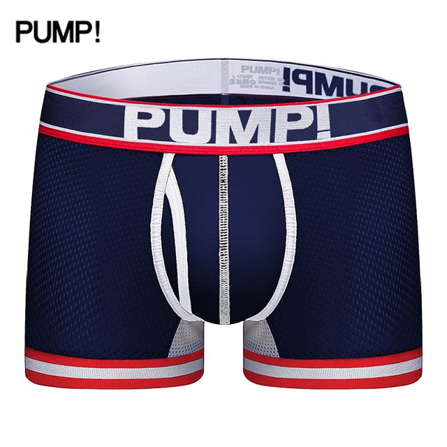 PUMP ropa interior Sexy hombres boxeadores de malla transpirable cómodo Cueca Masculina boxeador calzoncillos hombres troncopangjing