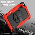 thumbnail image 5 of Case for Samsung Galaxy Tab S11 Ultra 2025 14.6 Inch with Screen Protector, 360 Degree Rotating Kickstand Hand Strap Heavy Duty Shockproof Cover with Shoulder Strap, Red, 5 of 7