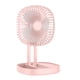 thumbnail image 2 of Mini ventilador portátil de pared para escritorio, plegable, eléctrico, recargable por USB, pequeño, color rosa, 2 of 12