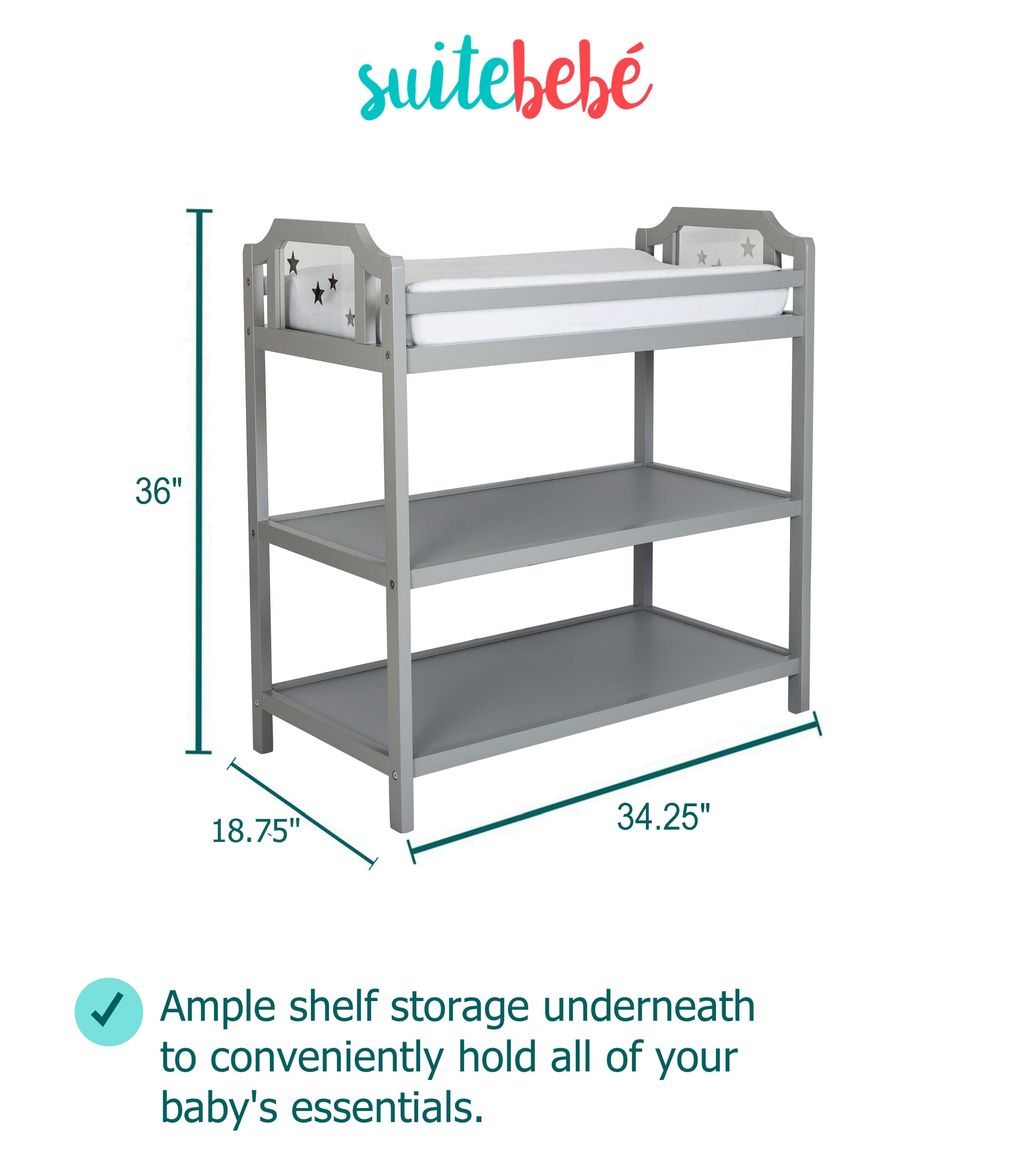 Suite Bebe Celeste Changing Table, Navy Blue Finish