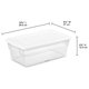 thumbnail image 3 of 16428012 Caja de almacenamiento de 6 cuartos/5,7 litros, tapa blanca con base transparente (paquete de 6), 3 of 7