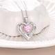 thumbnail image 2 of Collar de plata de ley 925 para mujer, collar de oro rosa y oro blanco, collar de piedra natal para mujer, joyería perfecta para el día de San Valentín, Navidad, cumpleaños, aniversario, esposa, 2 of 2