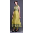 thumbnail image 3 of Bimba Medium Yellow Floral Anarkali Dress For Women Indian Ethnic Printed Kurti Long Kurta Party Dress XX-Large, 3 of 6