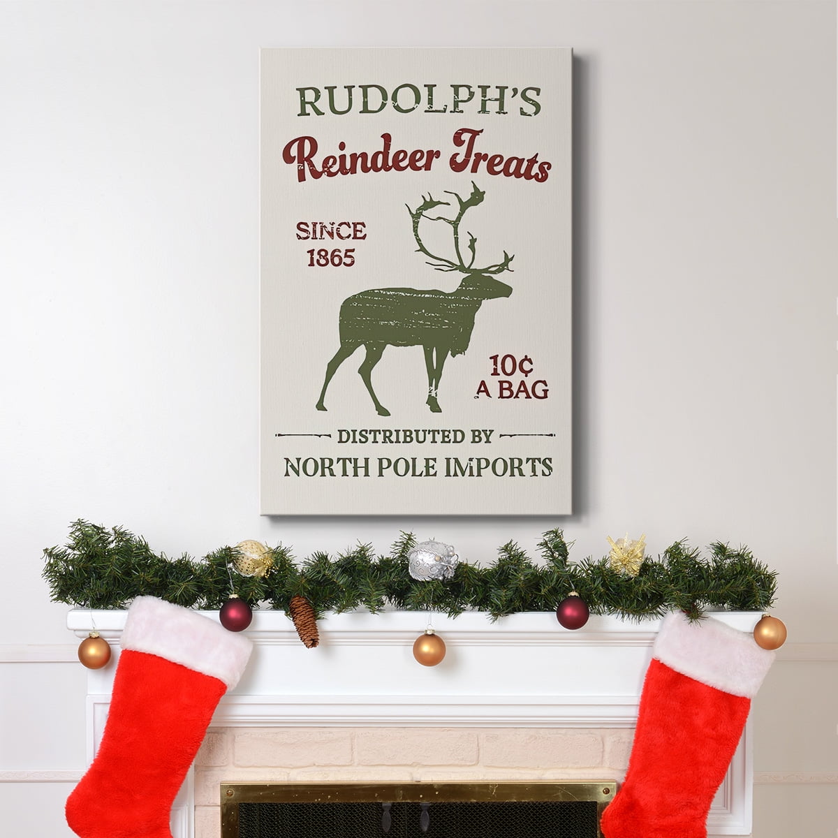 Christmas Farm Sign Collection B- Gallery Wrapped Canvas