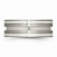 thumbnail image 3 of Two-Tone Titanium Ring Band Wedding Sterling Silver, 3 of 6