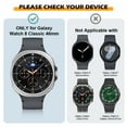 thumbnail image 2 of ASTRAEA For Samsung Galaxy Watch 8 Classic 46mm Screen Protector, HD Tempered Glass Screen Protector + Full Coverage Hard PC Bumper for Galaxy Watch 8 46mm, Black, 2 of 8