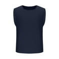 thumbnail image 5 of Mens Athletic Workout Tank Tops Lightweight Sleeveless Crewneck T Shirts Boys Casual Solid Pullover Breathable Muscle Undershirts Tees, 5 of 7