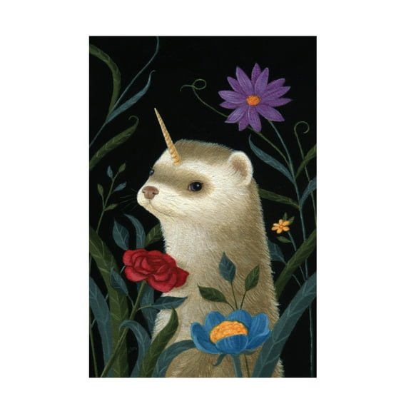 Canvas Wall Art - Gina Matarazzo 'Petey the Ferricorn' Wall Art for Living Room, Bedroom, or Office Décor by Trademark Fine Art - 12 x 19 Inches