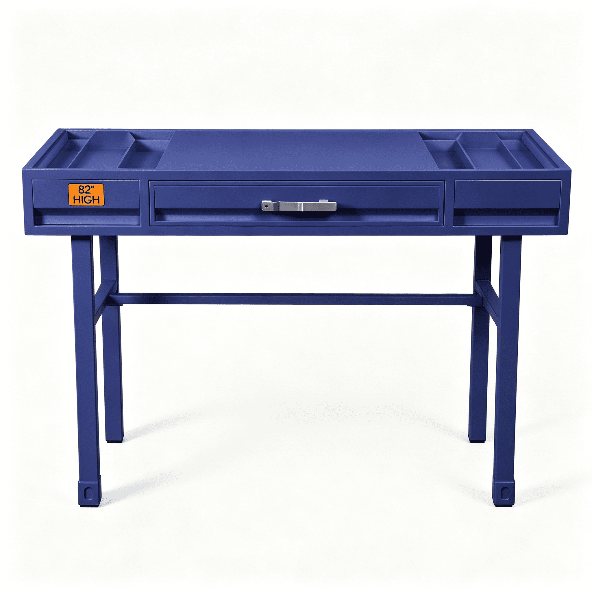 Vanity Desk with Drawer, Metal Frame, Industrial Style, 47 in Wide, 39 in Knee Space, for Bedroom or Workspace