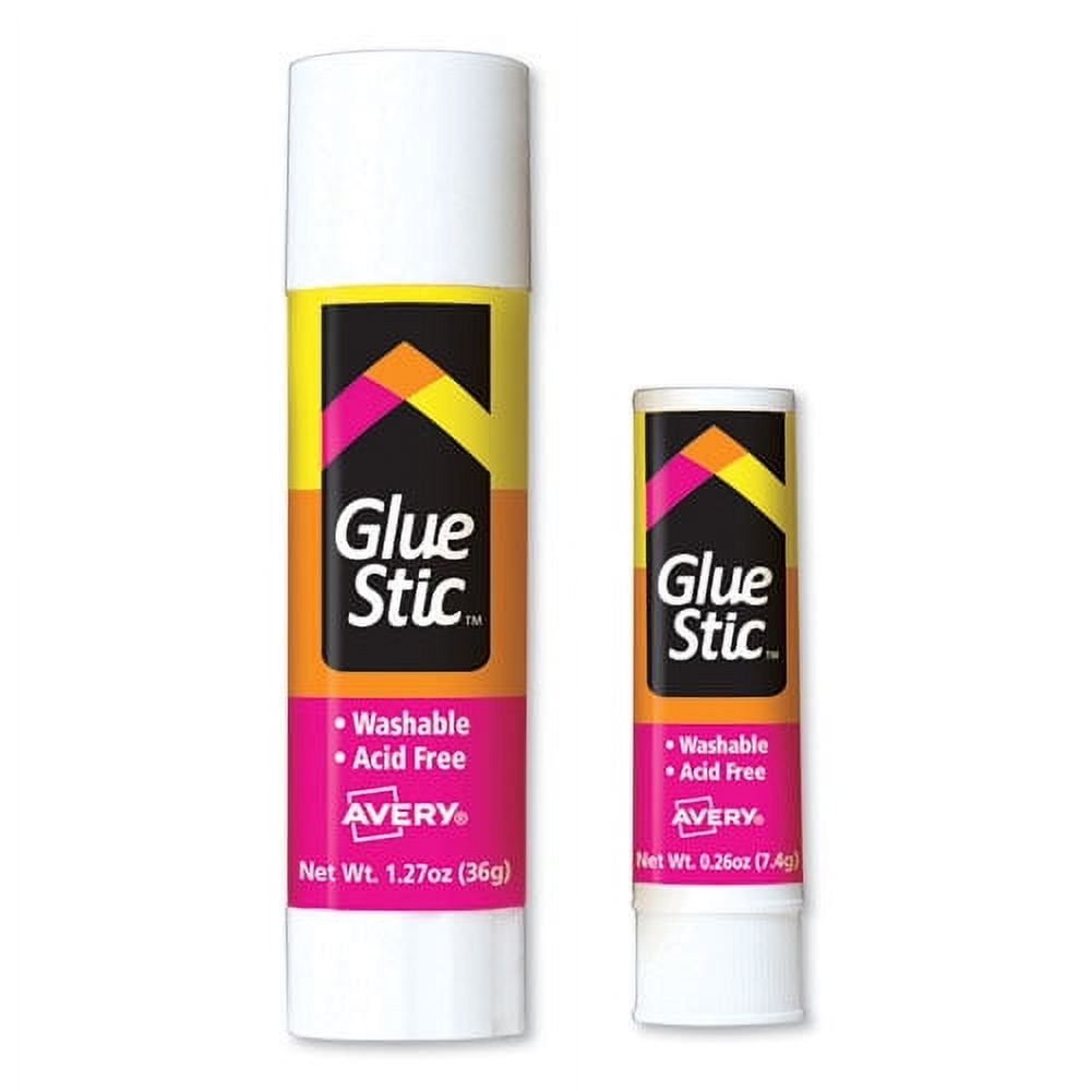 Permanent Glue Stic, 1.27 Oz, Applies White, Dries Clear | Bundle of 10 Each