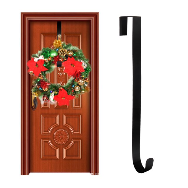 Colgador de corona de Navidad Gancho de metal sobre la puerta Colgador de corona Gancho colgante-- Sincero Electrónica