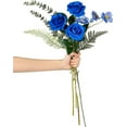 thumbnail image 7 of 10pcs Fake Roses Artificial Silk Flowers Faux Rose Flower Long Stems Bouquet for Arrangement Wedding Centerpiece Party Home Kitchen Decor, 7 of 7